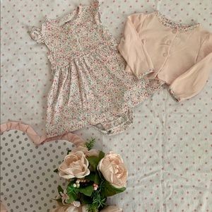 5️⃣🎉🌸Carters floral dress w/matching sweater 🌼